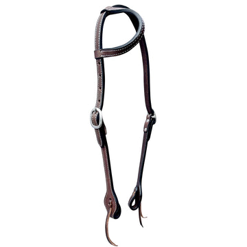 Bar H Equine Genuine Western American Leather Horse Premium Headstall & Breast Collar Set